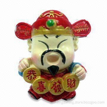 Promotional Toy, Wealth Symbolized Statue with Fixed Hands and Legs, 4.8cm Height